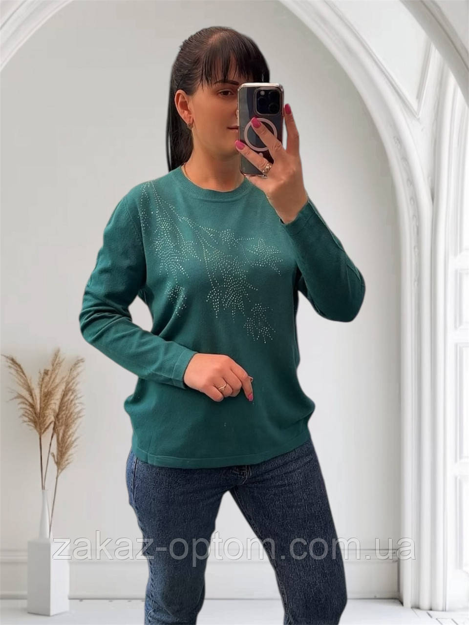 Светр жіночий кашемір оптом (50-54) Китай 25525-140890