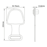 Заглушка USB Type-C з кріпленням захисна силіконова кришка від пилу вологи бруду для телефонів гаджетів чорна, фото 6
