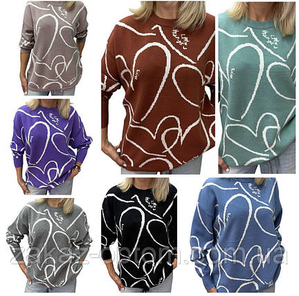 Светр жіночий на зав'язці кашемір оптом (48-54) Китай 25503-140892, фото 2