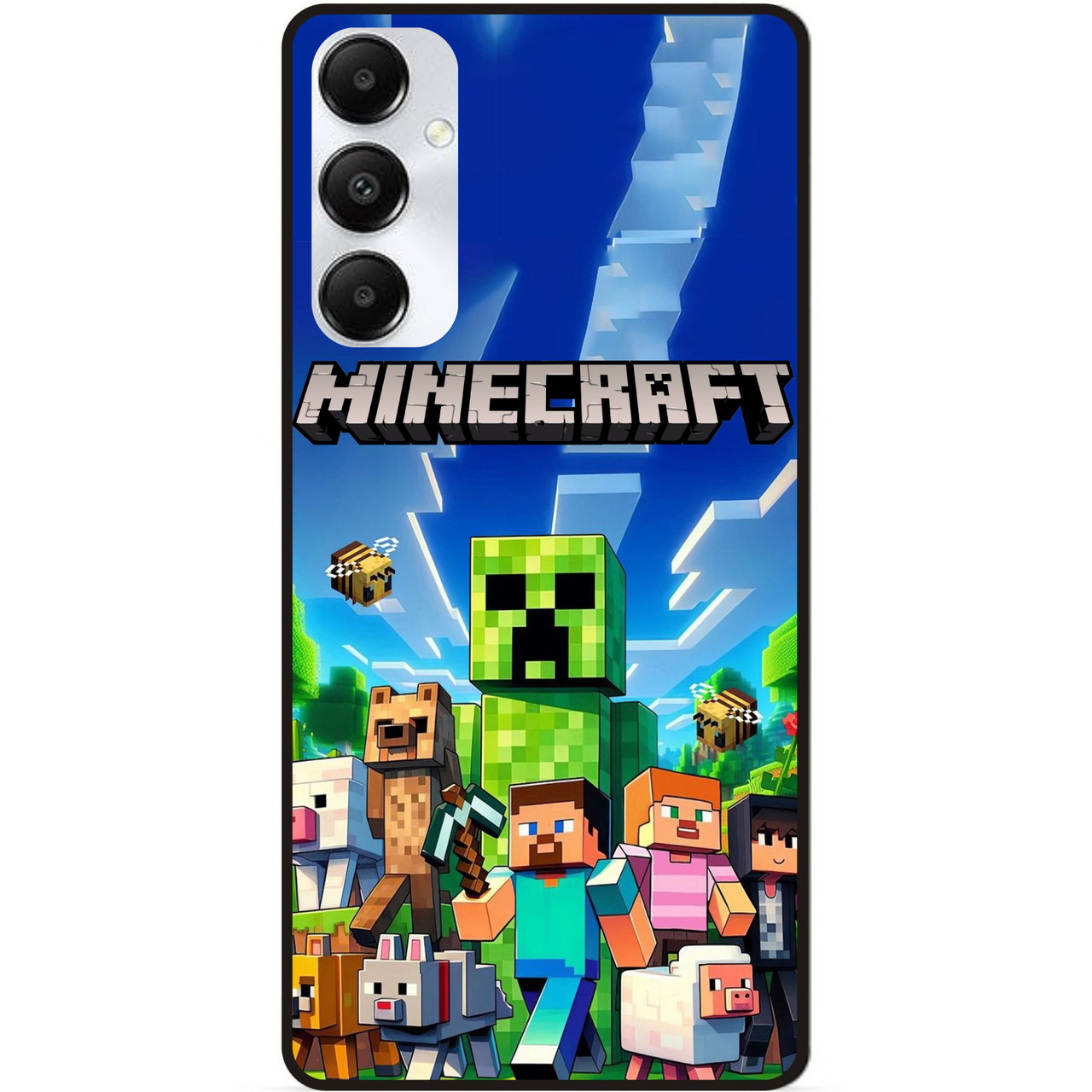 Силіконовий чохол бампер для Samsung S25 з картинкою Minecraft Майнкрафт