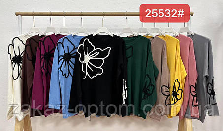 Светр жіночий кашемір оптом (52-56) Китай 25532-140896, фото 2