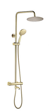 Душовий гарнітур VBI MILANO GOLD з термостатом і виливом, фото 1