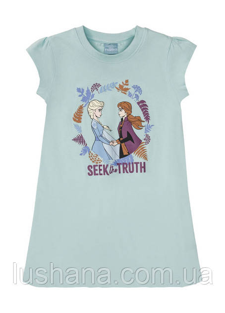 Дитяча нічна сорочка з коротким рукавом для дівчинки Frozen -  р.98-104, фото 1