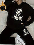 Теплий жіночий костюм з принтом" Черниця", фото 2
