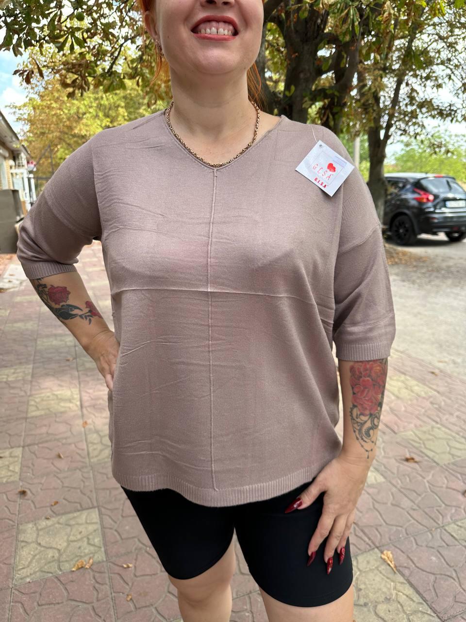 Жіночий кашеміровий светрик-американка "G.L.S.A." Art: 24054 Розмір 54-60, фото 1