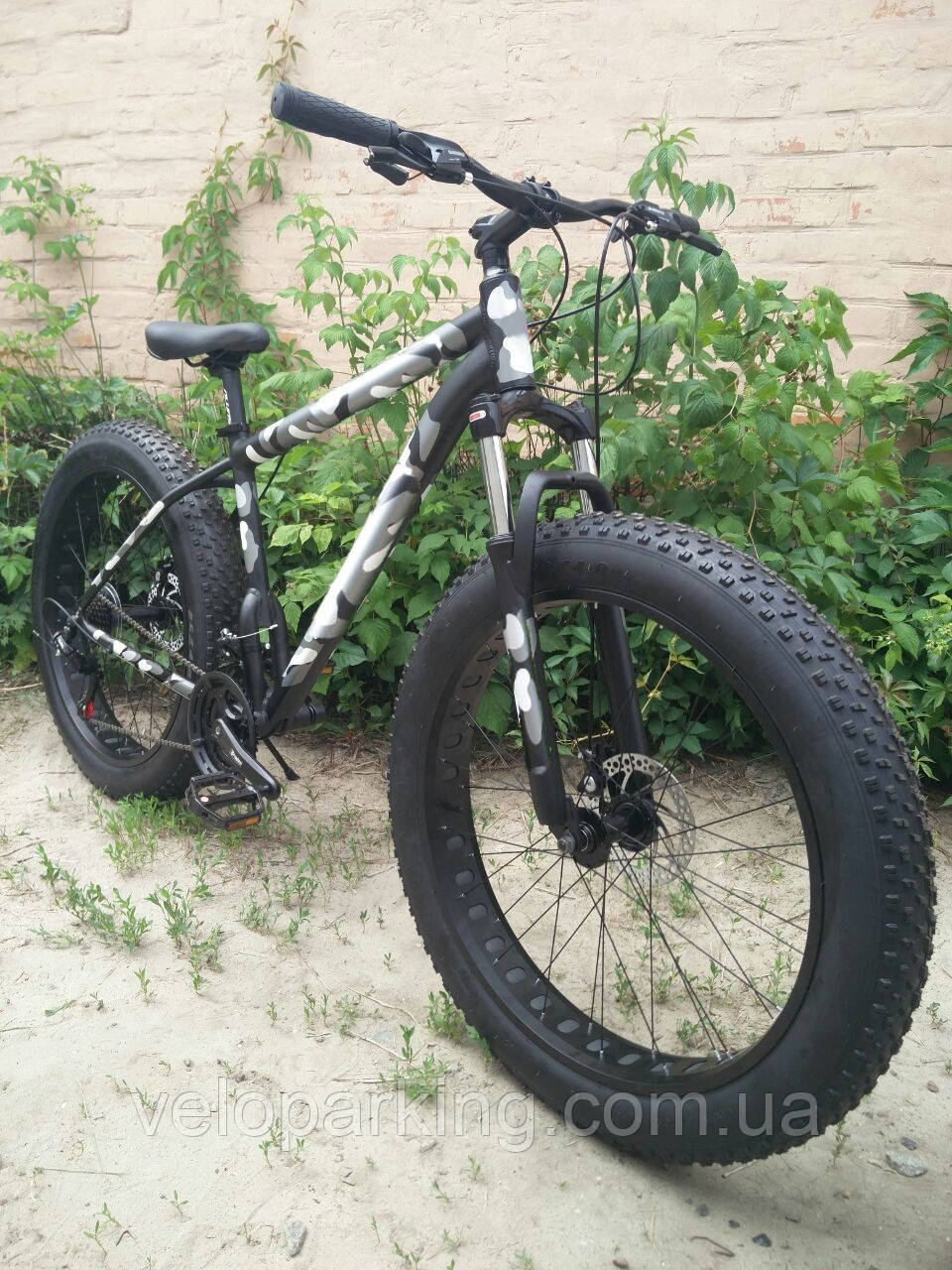 Фетбайк алюмінієвий 26/4.0 Kayot Susp з амортизатором, позашляховик велосипед Shimano широкі колеса фетбайк