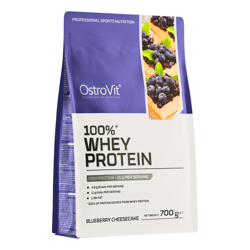 Протеїн 100% Whey Protein OstroVit 700 г Чорничний чізкейк, фото 1