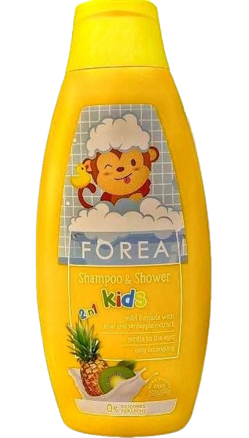 Дитячий шампунь-гель для душу Forea "Ківі-ананас" (500мл.)