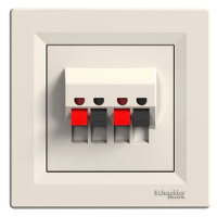 Аудиорозетка подвійна Крем Asfora Schneider Electric, EPH5700123