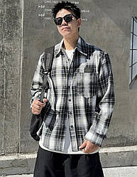 Сорочка чоловіча в карту вільна картата картата сорочка для чоловіків