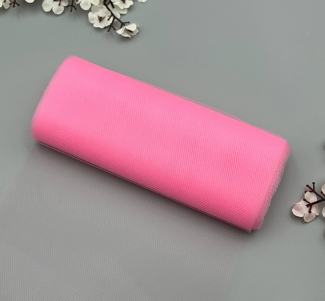 Фатин однотонний / Ширина - 15см / 8 метрів / Рожевий, фото 1