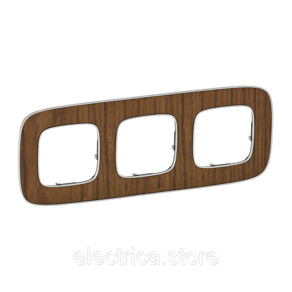 Рамка 3-постова Valena ALLURE горіх 754463, фото 1