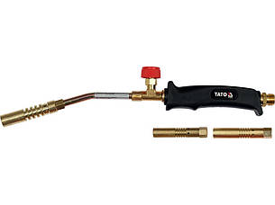 Пальник газовий YATO : l= 360 мм. до 4 кВт. 3 сопла (пропан, бутан) [20]