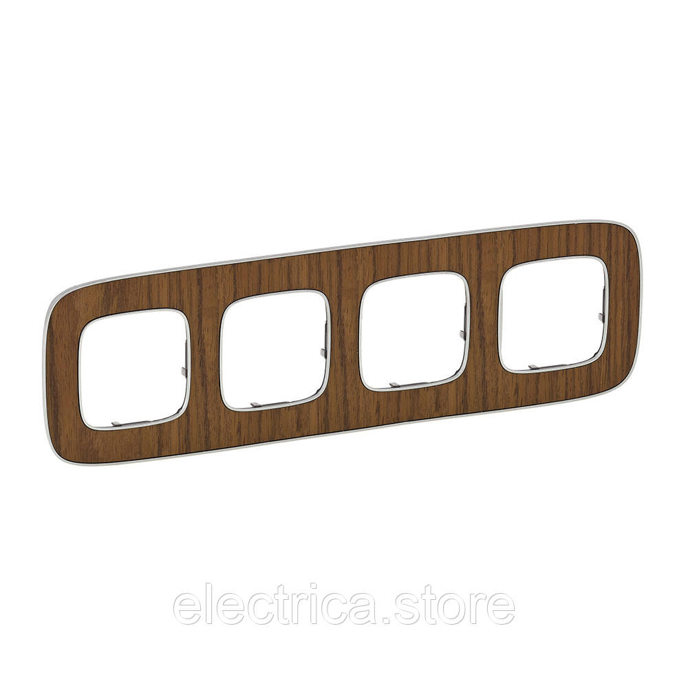Рамка 4-постова Valena ALLURE горіх 754464, фото 1
