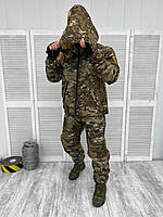 Армійський костюм дощовик тактичний мультикам, військовий костюм дощовик чоловічий камуфляж водонепроникний плащівка