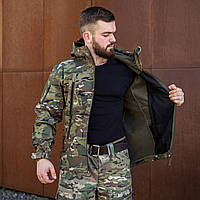 Армейская демисезонная куртка тактическая softshell мультикам военная осень весна, мужские куртки тактические софтшел
