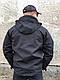 Мужская тактическая куртка армейская черная soft shell осень теплая, военные демисезонные куртки ВСУ - фото 5 - id-p2747830838