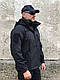 Мужская тактическая куртка армейская черная soft shell осень теплая, военные демисезонные куртки ВСУ - фото 7 - id-p2747830838