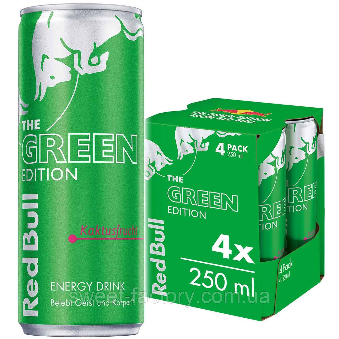 Енергетик Red Bull Energy Green Edition Kaktus Frucht 4s 1000ml, фото 1