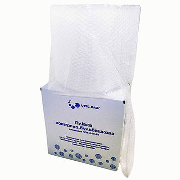 Плівка повітряно-бульбашкова двошарова ЮТЕК, 25 м × 0,25 м, щільність 45 г/м², діаметр бульбашки 10 мм