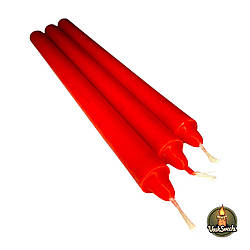 Червона столова велика воскова свічка (міні набір 3 шт.)