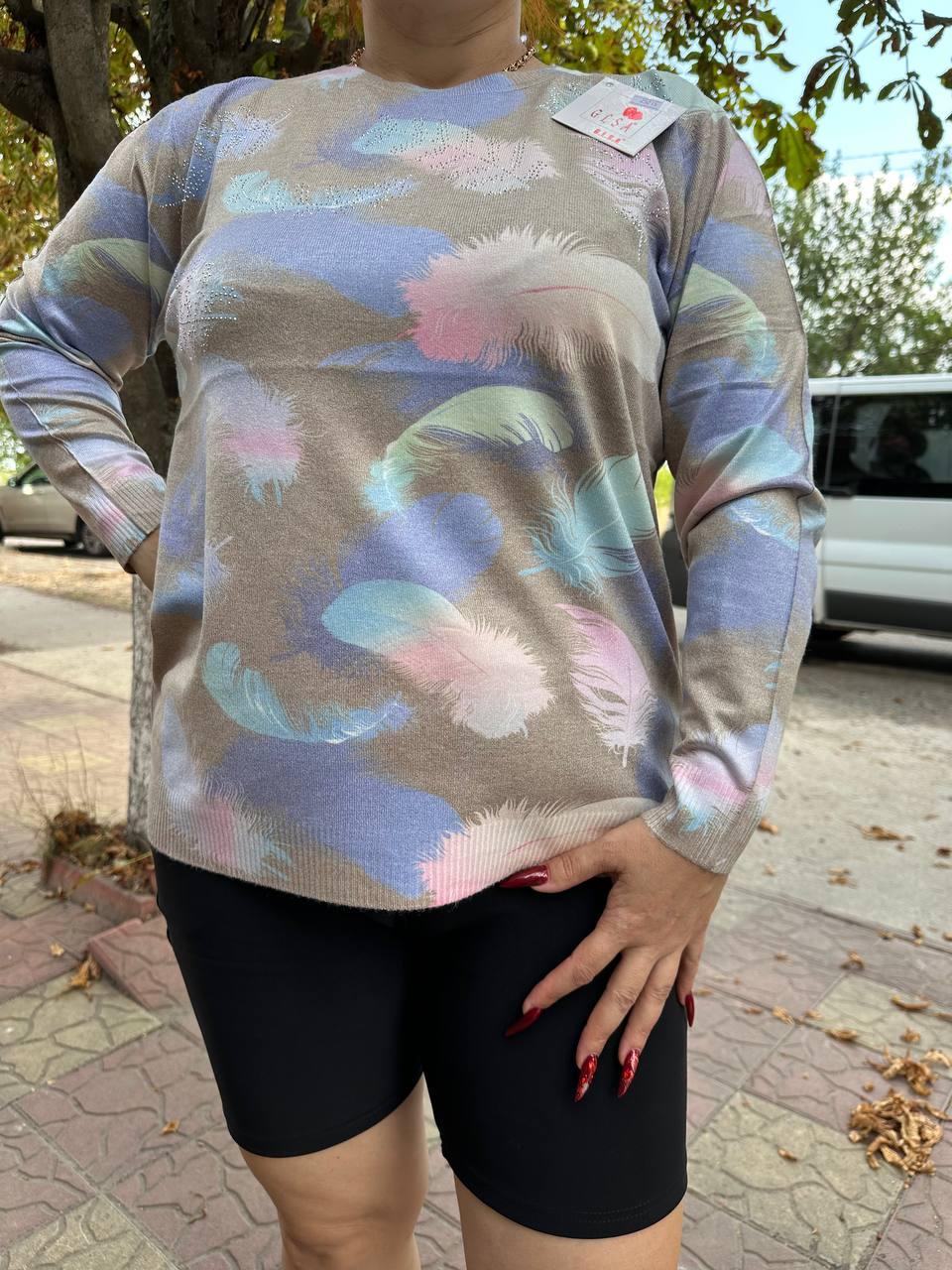 Жіночий кашеміровий светр"G.L.S.A." Art: 25215 Розмір 48-54, фото 1