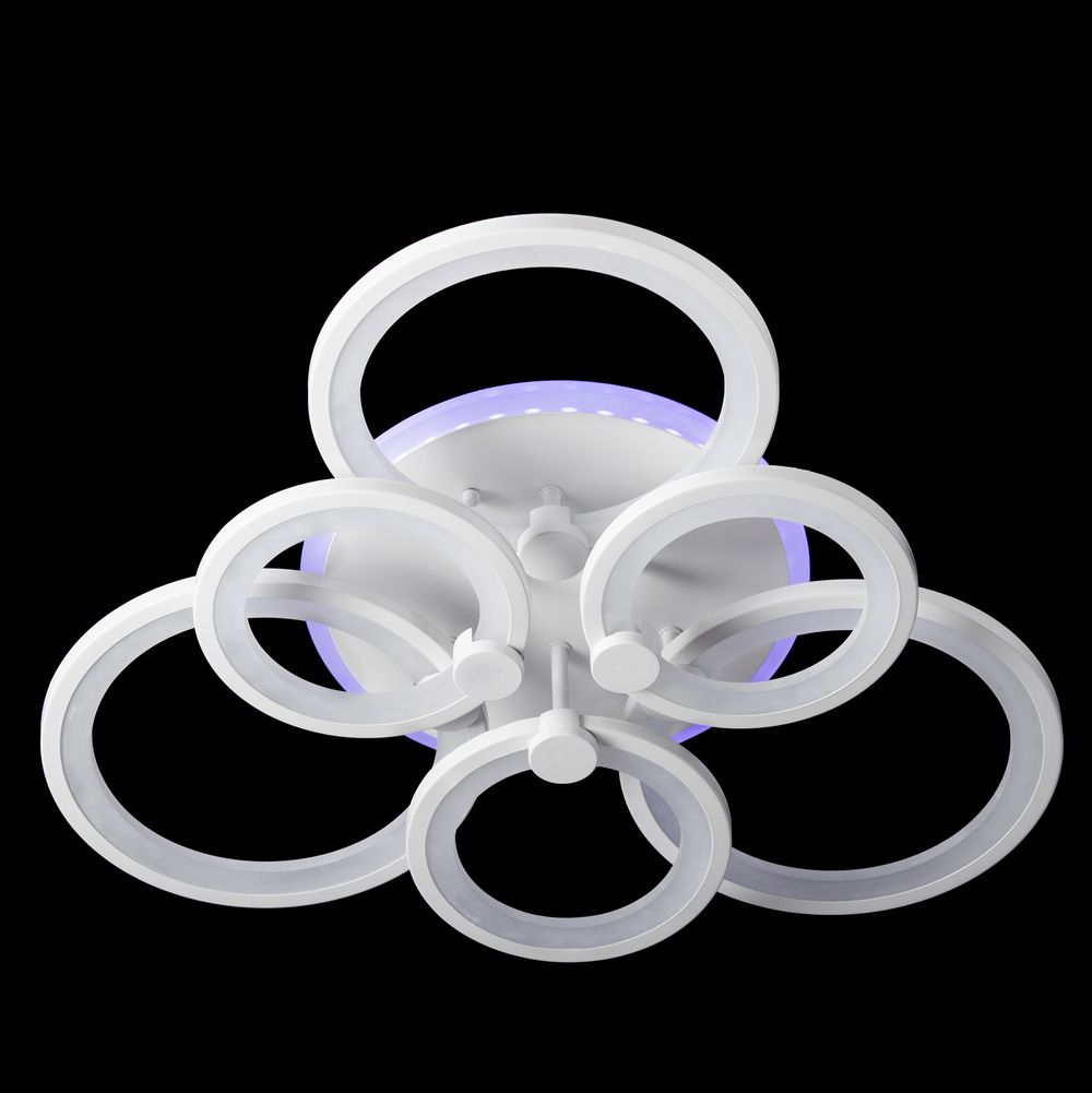 Світлодіодна люстра-кільця біла з пультом керування 168W DIMMER 3000-6000 H130*L780*W570