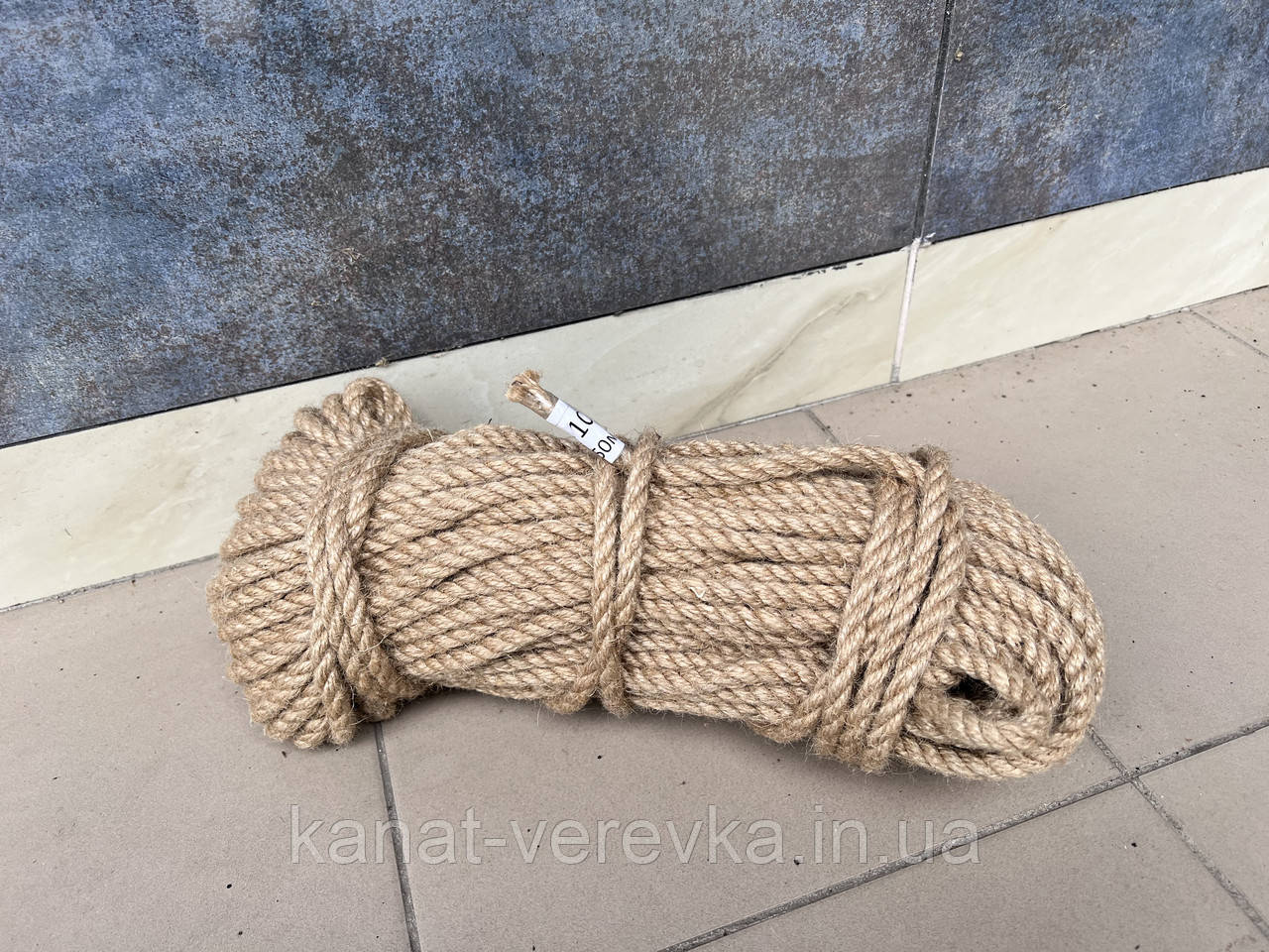 Джутовий канат 10 мм 100 метрів, фото 1