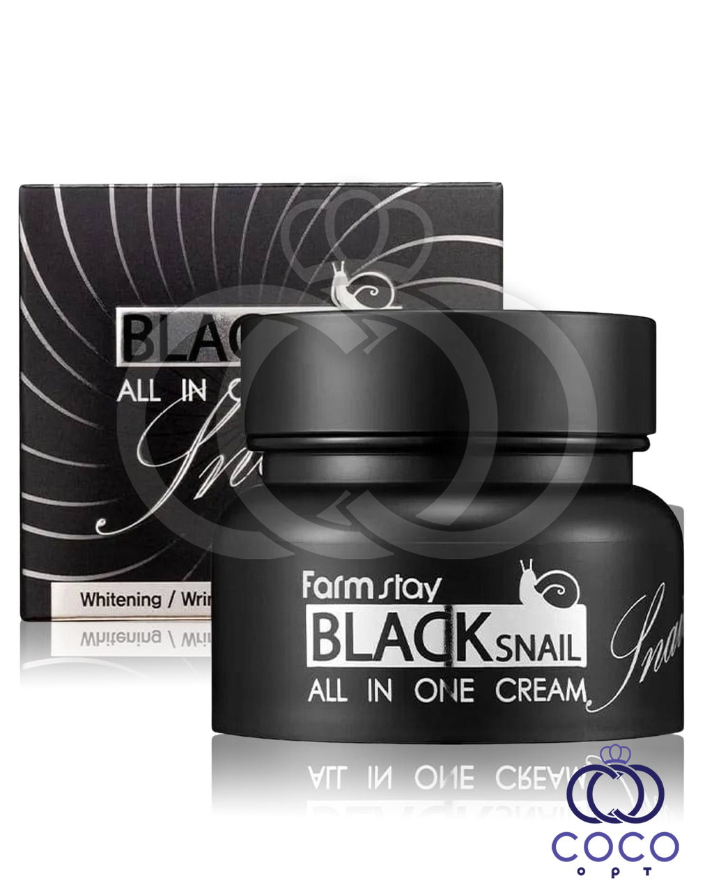 Відновлювальний крем для обличчя Farmstay — Black Snail All-In-One Cream з фільтратом слизу равлика — 100ml, фото 1