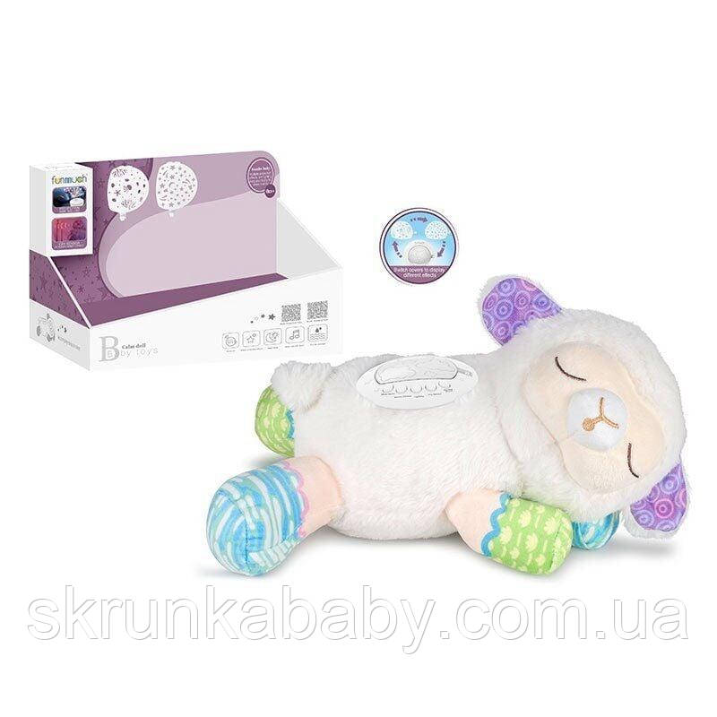 Нічник Барашок, проєктор, на батарейках, музика, звукові ефекти, підсвітка, в коробці, фото 1