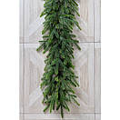 Хвойна гірлянда Forest лита 200 см зелена з салатовими кінчиками (ефект молодої хвої), упаковка 5 шт., фото 7