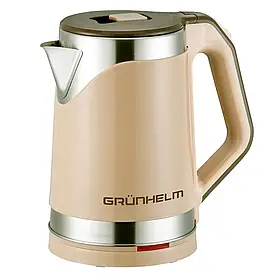 Електричний чайник 1700 Вт 2 л 360° Grunhelm EKS-1857SB стильний електрочайник