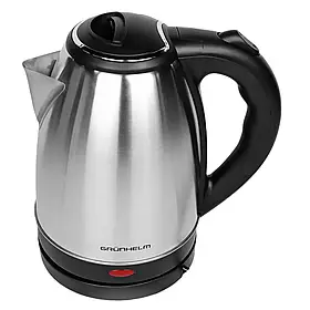 Стильний електрочайник 2000 Вт 1,8 л  360° Grunhelm EKS-2020 сірий чайник на підставці