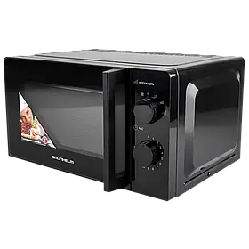 Компактна мікрохвильова піч 700 Вт 245 мм Grunhelm 20MX708-B мікрохвильовка для розігріву