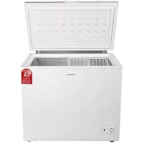 Компактна морозильна камера  115 Вт 246 л Grunhelm GCFW-251  морозильна камера з верхніми дверцятами