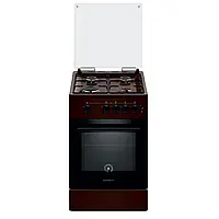 Кухонна газова плита 54 л 4 конфорки з кришкою Grunhelm G4FG5612BRB газова плита з духовкою