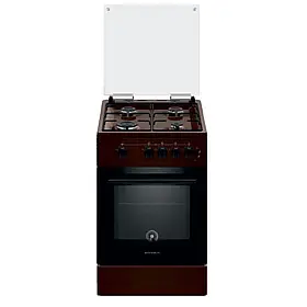 Кухонна газова плита 54 л 4 конфорки з кришкою Grunhelm G4FG5612BRB газова плита з духовкою