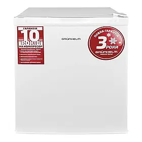 Кухонний міні-холодильник 40 л А+ Grunhelm VRH-S51M44-W компактний холодильник