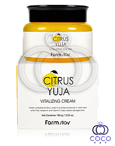 Відновлювальний крем для обличчя Farmstay — Citrus Yuja Vitalizing Cream з екстрактом юзу — 100g