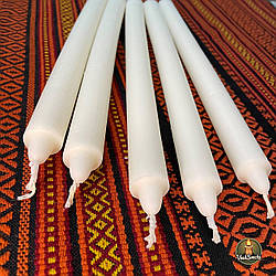 Біла Столова Велика воскова свічка набір 5 шт