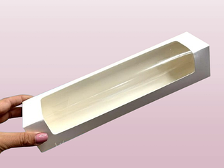 Коробка для макаронс, 30 см х 6 см х 6 см біла