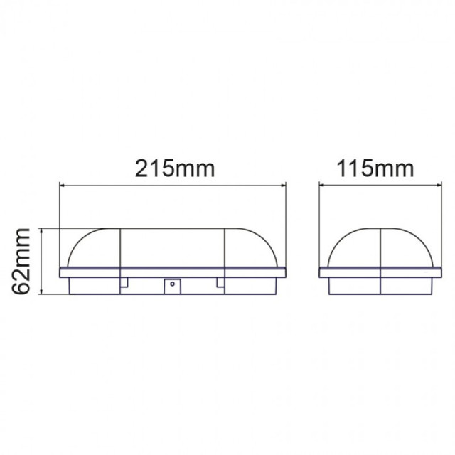 Светильник ЖКХ Horoz AYDOS 15W овал IP65 с датчиком дв.
