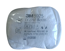 Предфільтр 3M 5925 P2 від твердих і рідких частинок (пил, дим, туман, бризки)