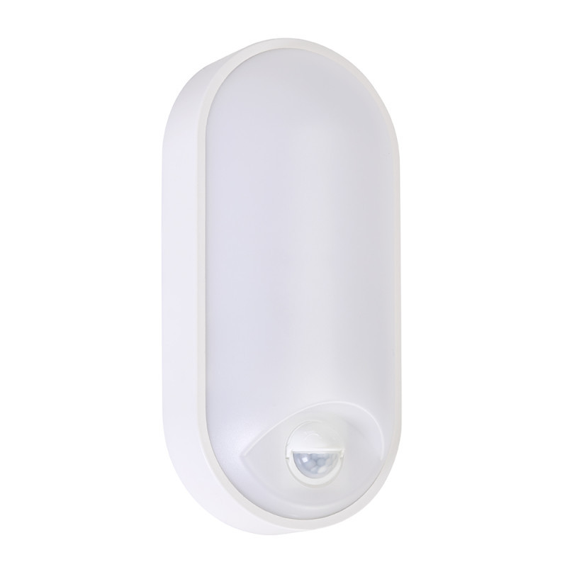 Світильник РКХ Horoz PALERMO-15 3CCT 15W овал IP54 з датчиком дв. Білий, фото 1