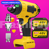 Будівельний фен без дроту професійний промисловий фен із кейсом і насадками акумуляторний фен універсальний для паяння