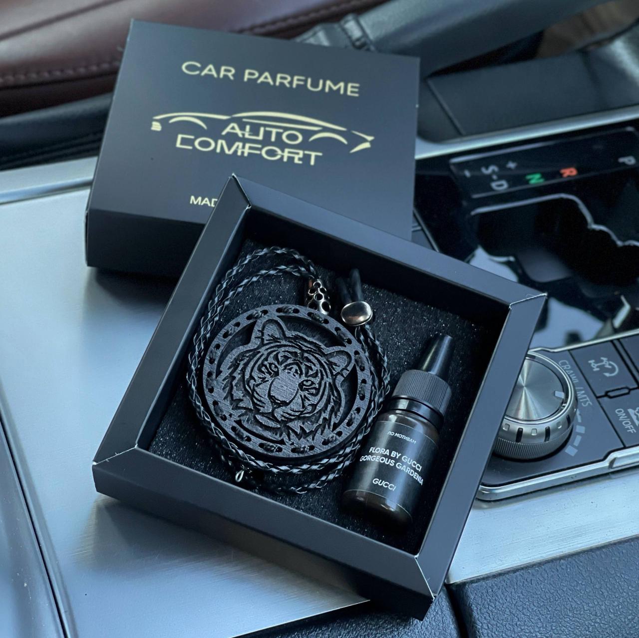 Ароматизатор в машину ТИГР з дерева, подарунок чоловікові, хлопцю, фото 1