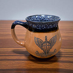 Чашка ДШВ блакитна ручна робота 450 мл