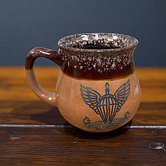 Чашка ДШВ червоно-біла ручна робота 450 мл