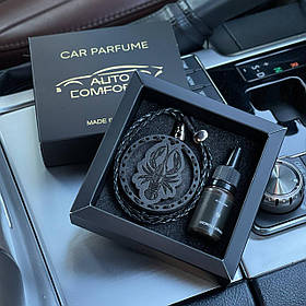 Ароматизатор в машині Рак, знак зодіаку, з темного дерева