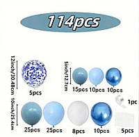 Набір повітряних куль 114 шт. для створення фотозони, кульки на день народження або будь-якого іншого свята